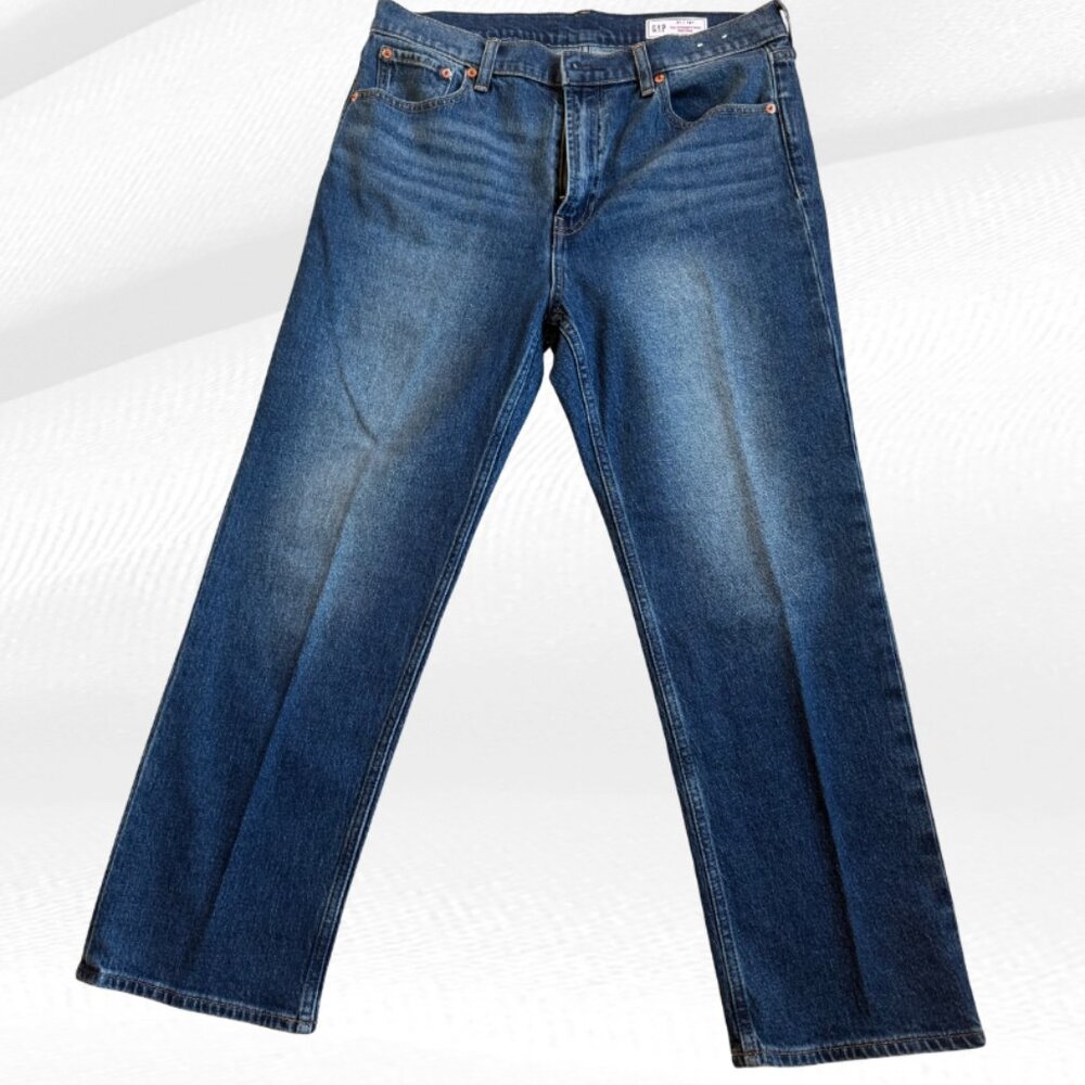 AP 1969 Straight Dark Indigo Jeans Eco Sustainable Denim Women Sz 31